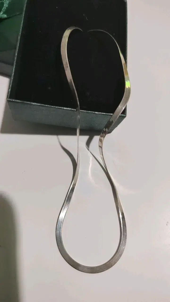 Collar de plata elegante con caja de regalo - 3