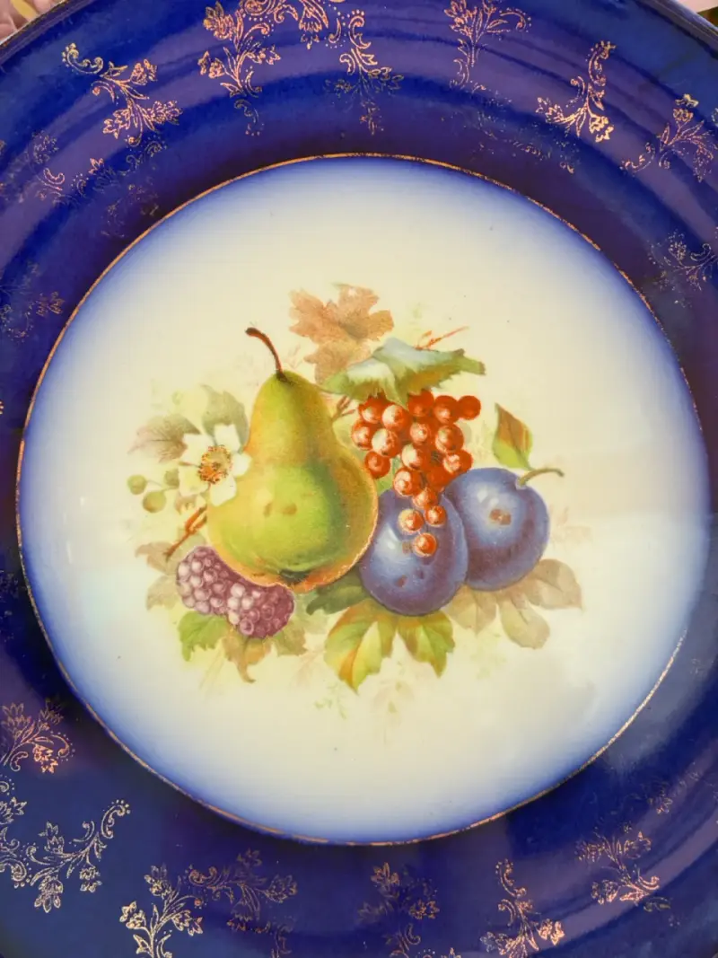 Plato decorativo vintage con diseño de frutas - 4