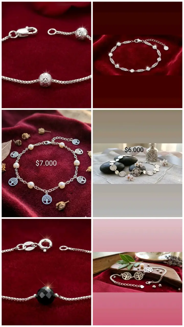 Pulseras y aritos de plata 925 - 2