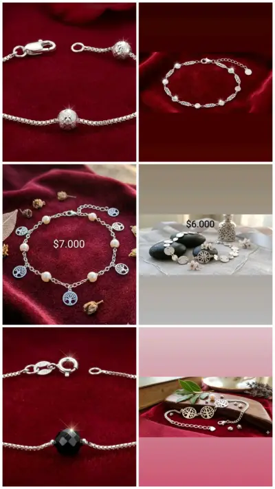 Pulseras y aritos de plata 925 - miniatura 2