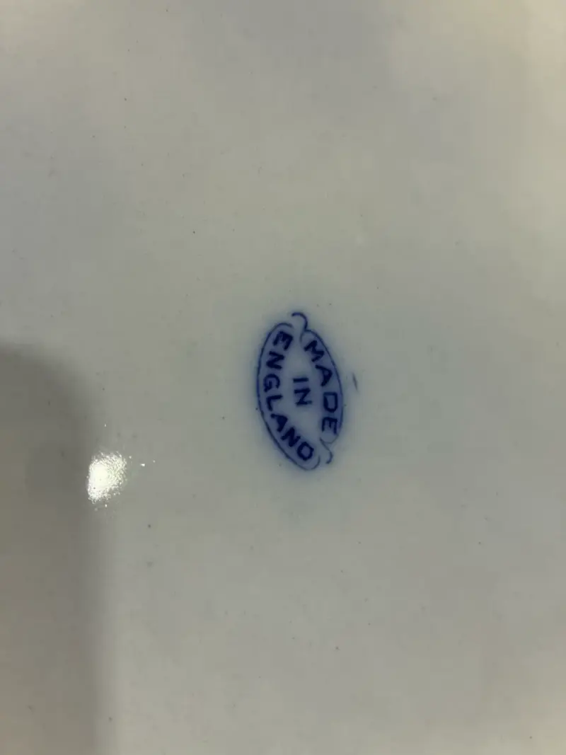 Bandeja de porcelana azul con diseño floral - 4