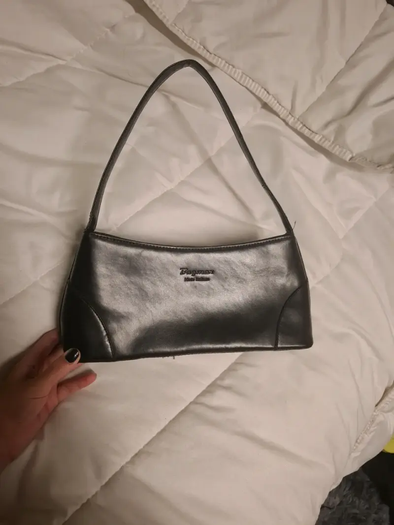 Cartera de cuero negra elegante - 2