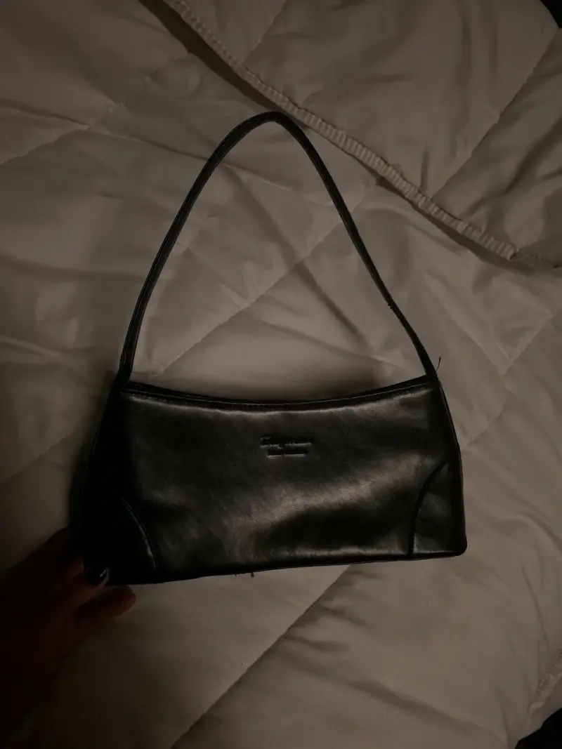 Cartera de cuero negra elegante - 3