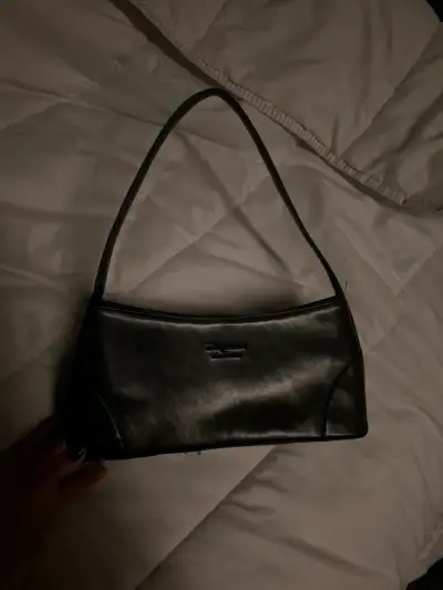 Cartera de cuero negra elegante - miniatura 3