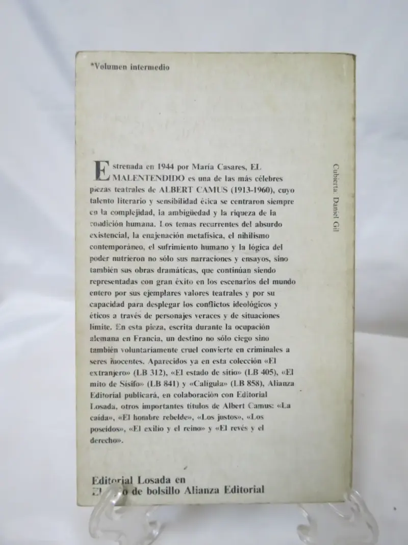 Libro 'El Malentendido' de Albert Camus - 3