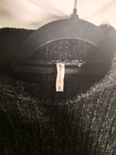 Suéter negro de punto para mujer talla XS - miniatura 2