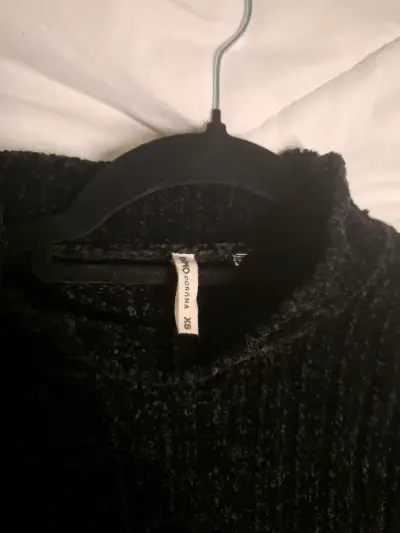 Suéter negro de punto para mujer talla XS - miniatura 3