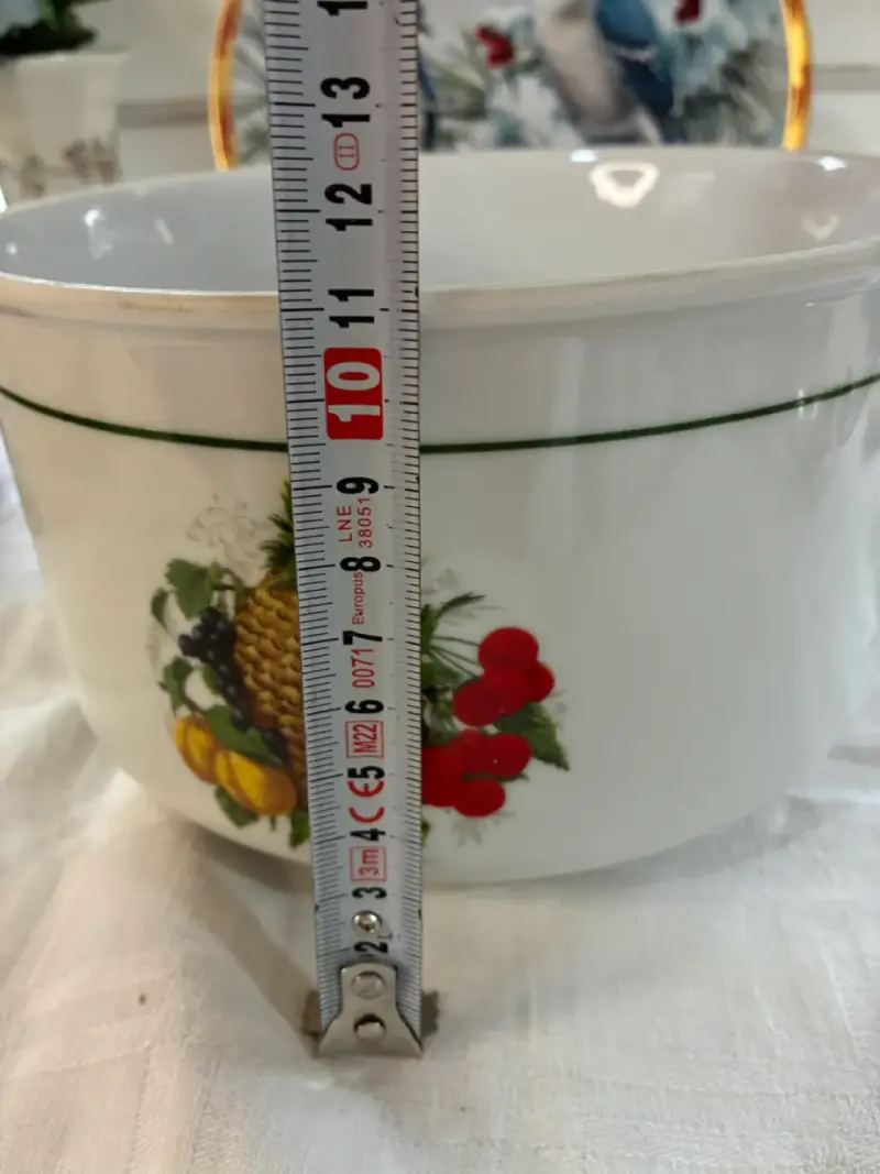 Bol de porcelana con diseño de frutas - 4