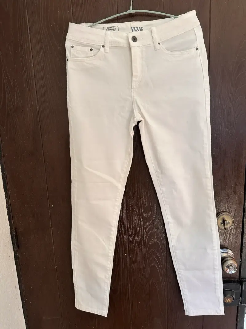 Jeans blancos skinny - 1