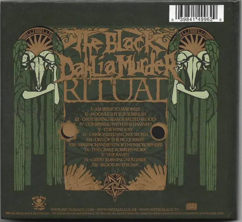 The Black Dahlia Murder ‎– Ritual (CD) - 2