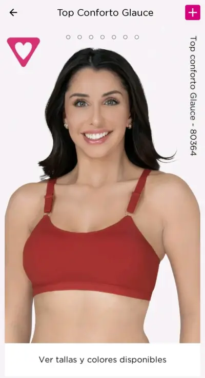 Conjunto de lencería brasileña en encaje rojo - miniatura 2