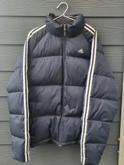 Chaqueta Puffer Azul Adidas Talla L - miniatura 1