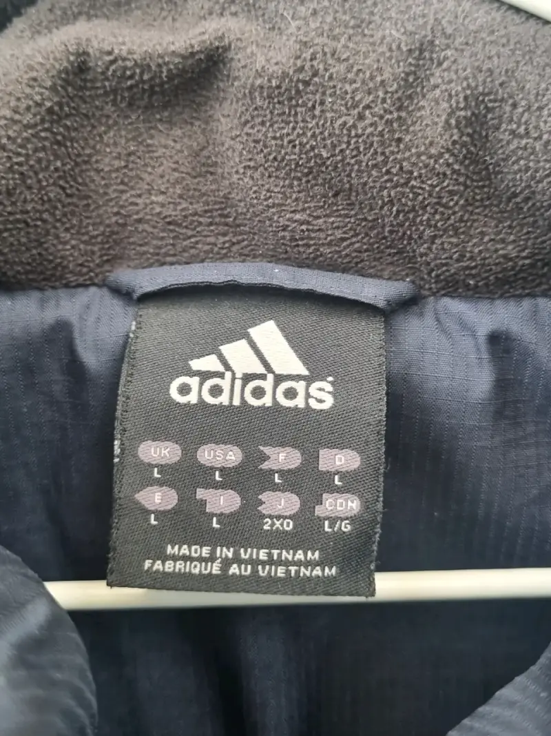Chaqueta Puffer Azul Adidas Talla L - 3