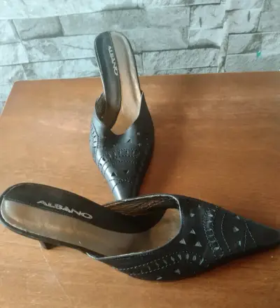 Zapatos de tacón bajo Albano negros - miniatura 2