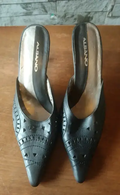 Zapatos de tacón bajo Albano negros - miniatura 4