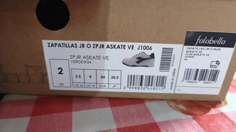 Zapatillas deportivas Diadora blancas y verdes - 3