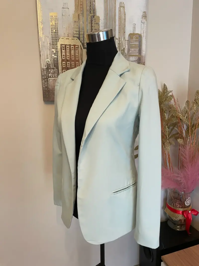 Blazer Mujer Verde Claro Elegante - 3