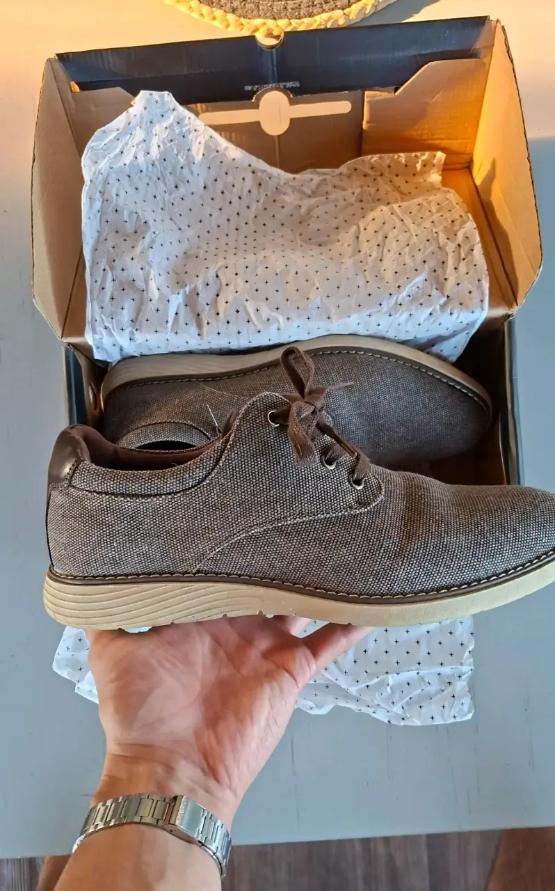 Zapatos casuales de tela gris para hombre - 3