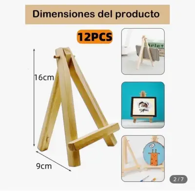 Mini atriles de madera para decoración y arte - miniatura 2