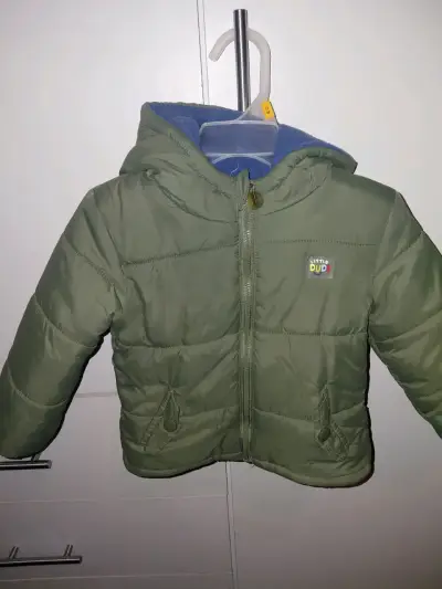 Chaqueta acolchada verde para niño Little DUD - miniatura 1
