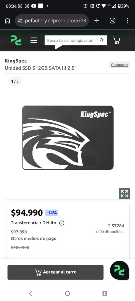Disco Duro SSD KingSpec 512GB SATA III - 2
