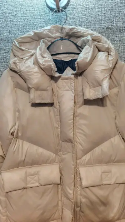 Abrigo acolchado beige para niños Zara - miniatura 2