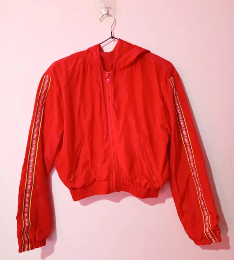 Chaqueta Corta Roja Cortaviento Mujer S/M - 1