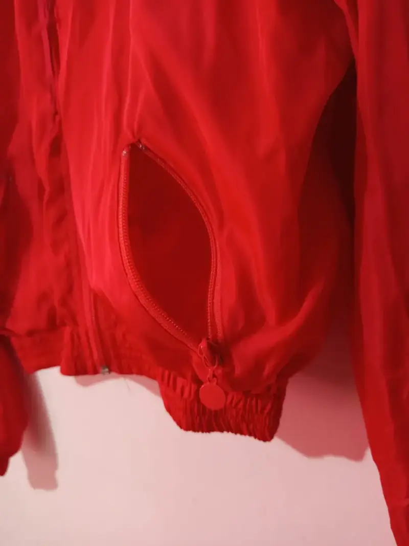 Chaqueta Corta Roja Cortaviento Mujer S/M - 2