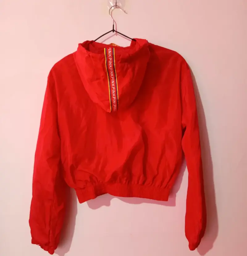 Chaqueta Corta Roja Cortaviento Mujer S/M - 4