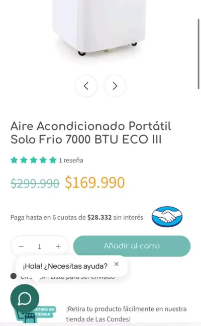 Aire acondicionado portátil Kendal con control digital - miniatura 3