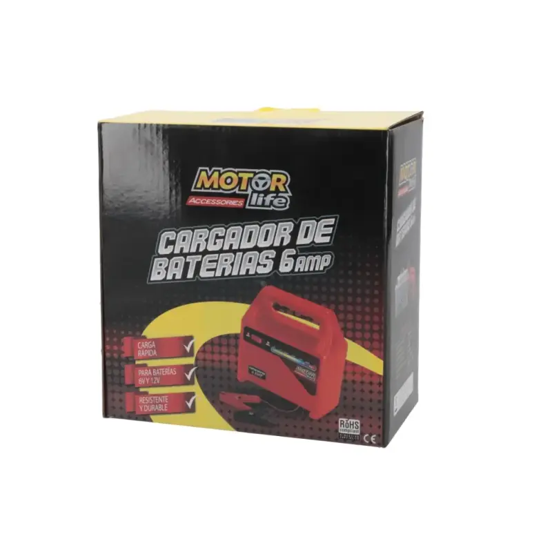 Cargador De Batería Motorlife 6V / 12V - 2