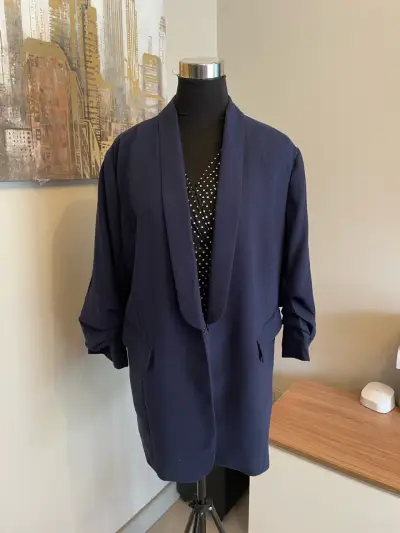 Blazer azul marino para mujer elegante - miniatura 1