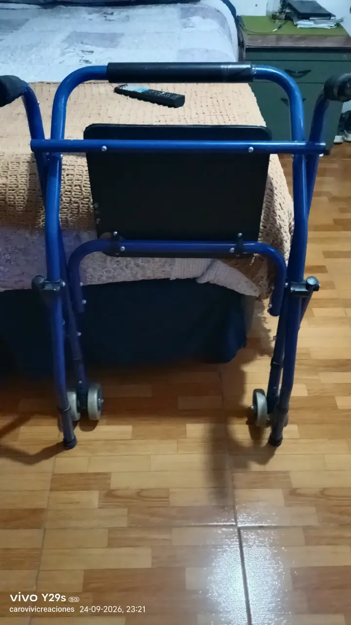 Burrito oAndador plegable con asiento azul - 3