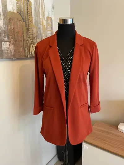 Blazer Mujer Rojo Estilo Casual - miniatura 1