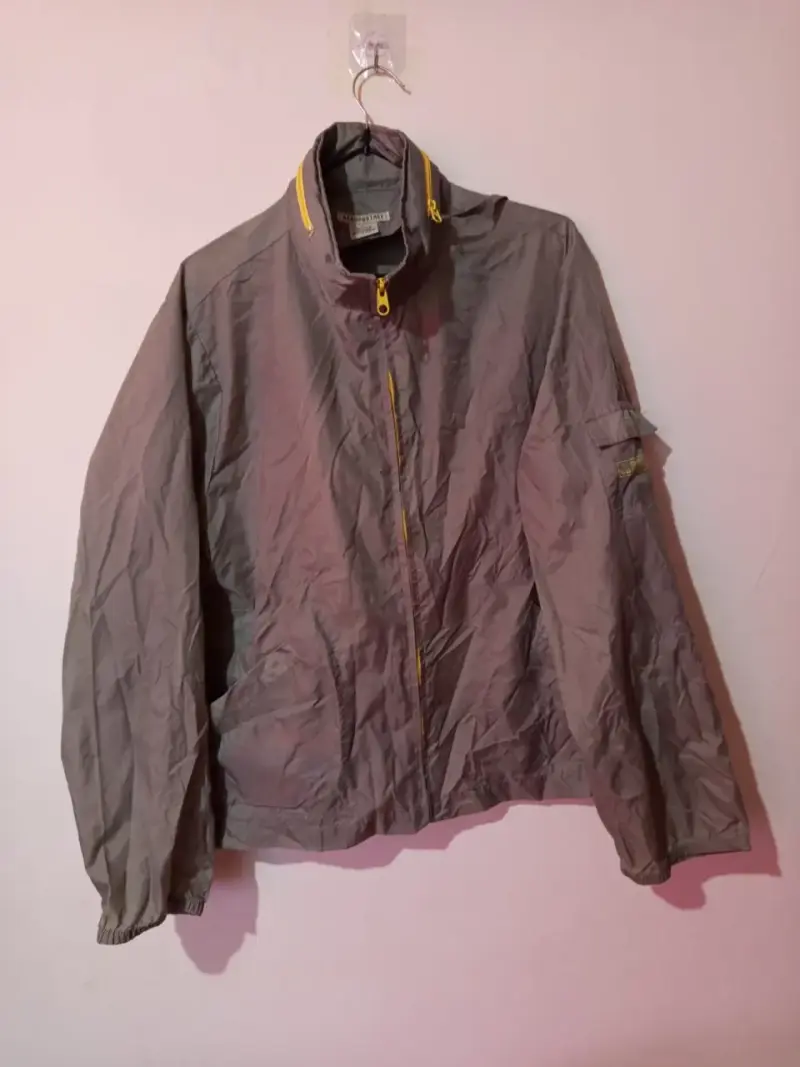 Chaqueta Ligera Gris Amarillo Talla L - 1