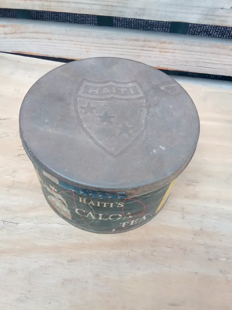 Lata Antigua de Té Haití's Caloa