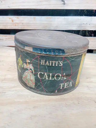 Lata Antigua de Té Haití's Caloa - miniatura 2