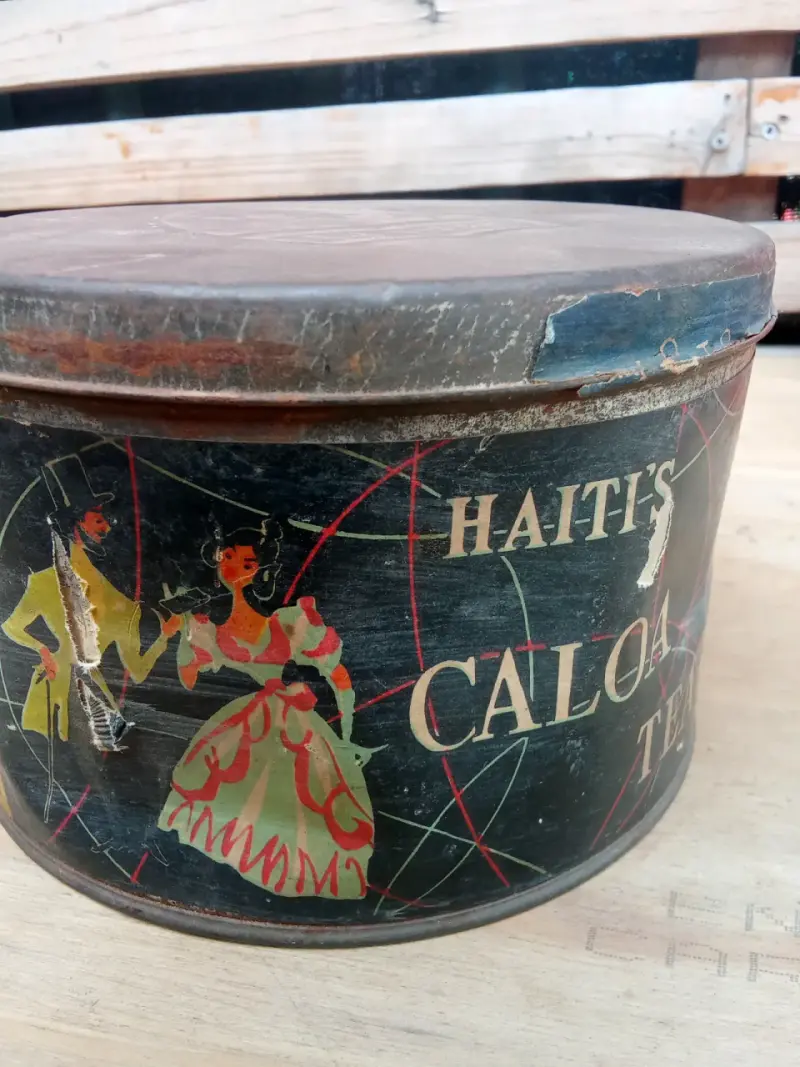 Lata Antigua de Té Haití's Caloa - 4