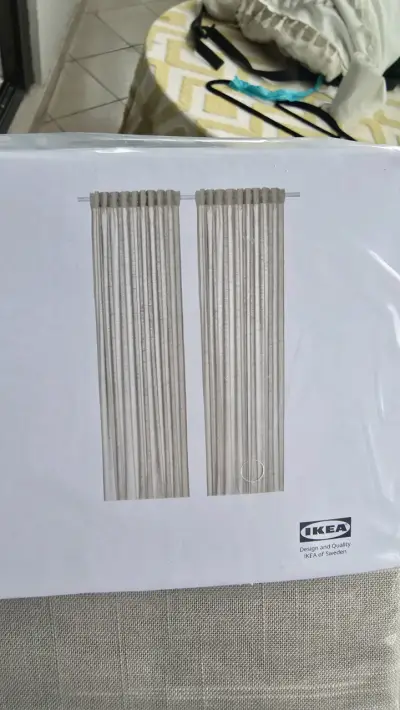 Cortinas beige IKEA Silverlönn 145x250 cm - miniatura 2