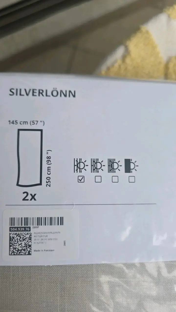 Cortinas beige IKEA Silverlönn 145x250 cm - 3