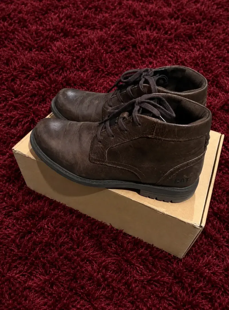 Botas de cuero marrón para hombre CAT
