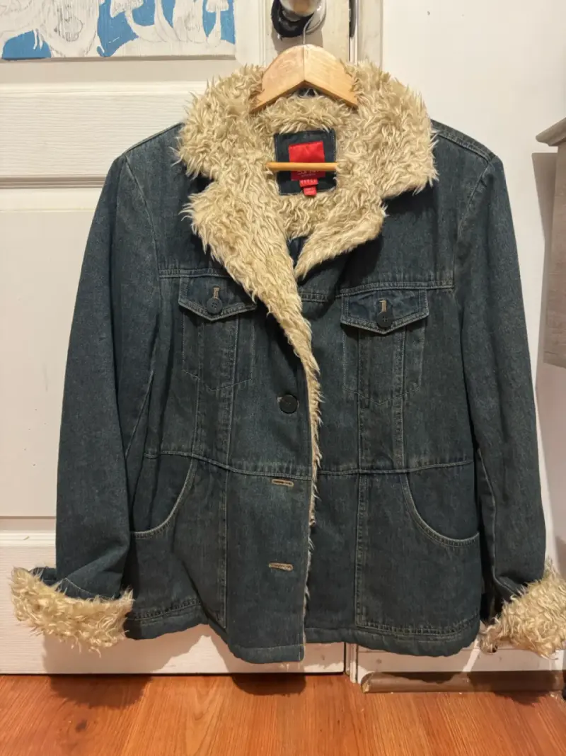 Chaqueta con forro de piel sintética Y2K - 1