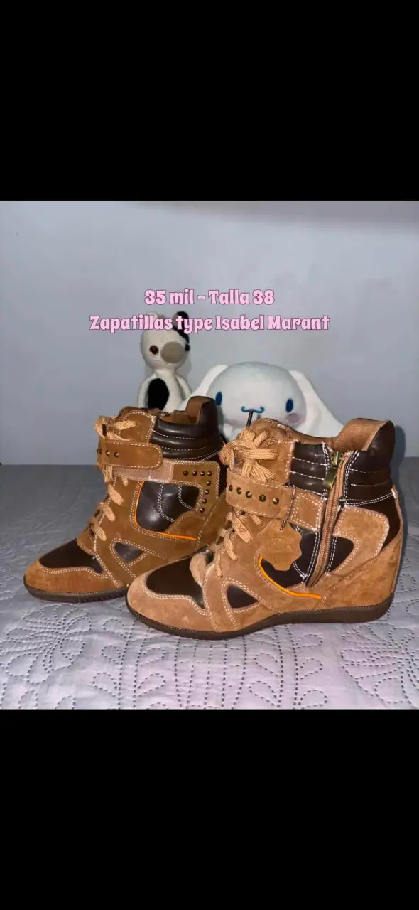 Zapatillas tipo Isabel Marant marrones - 1