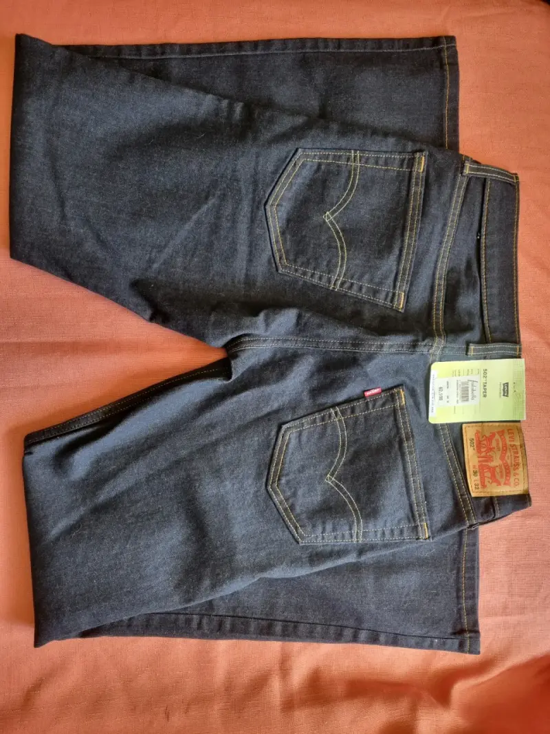 Jeans clásicos azul oscuro para hombre - 2