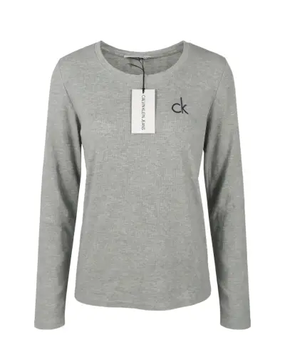 Polera manga larga Calvin Klein gris - miniatura 1