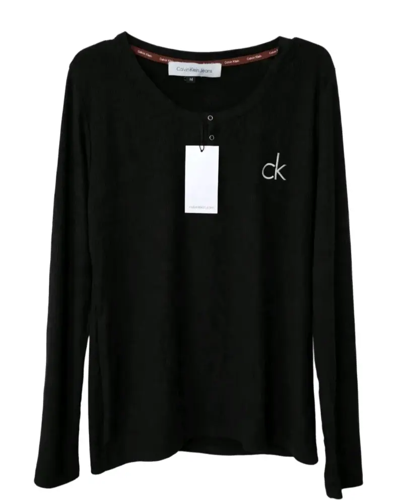 Polera manga larga Calvin Klein gris - 3