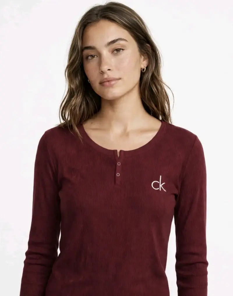 Polera manga larga Calvin Klein gris - 4