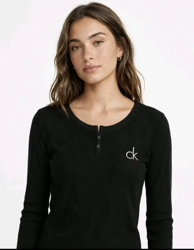 Polera manga larga Calvin Klein gris - 5