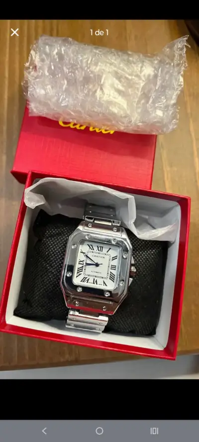 Reloj Cartier Santos  de acero - miniatura 1