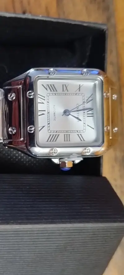 Reloj Cartier Santos  de acero - miniatura 3
